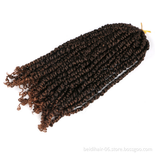 18inch Pre twisted Passion Twists Crochet Braids Pre-loop Senegalese Spring Twist Ombre Braids Synthetic Crochet Braiding Hair
